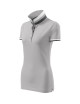 Women`s collar up 257 polo shirt silver gray Adler Malfinipremium