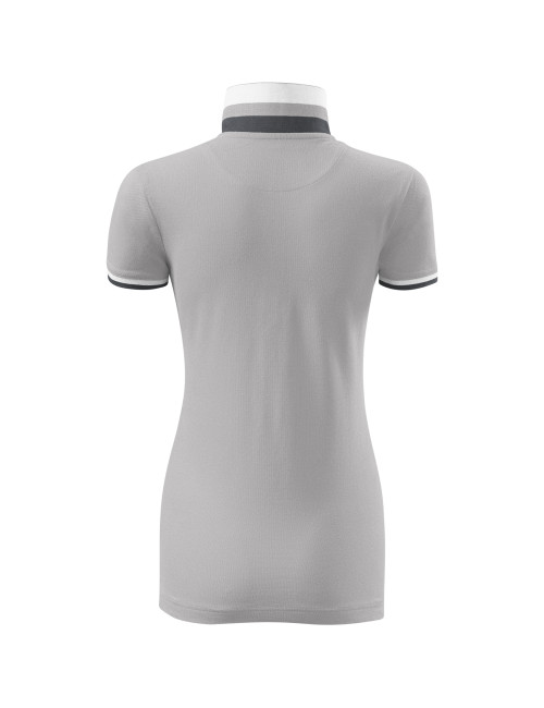 Koszulka polo damska collar up 257 silver gray Adler Malfinipremium