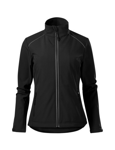 Adler MALFINI Softshell Damenjacke Valley 537 schwarze Druckstickerei