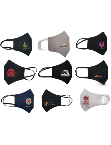 Mask Women`s mask profiled black cotton with your logo full color