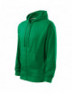 Men`s sweatshirt trendy zipper 410 grass green Adler Malfini