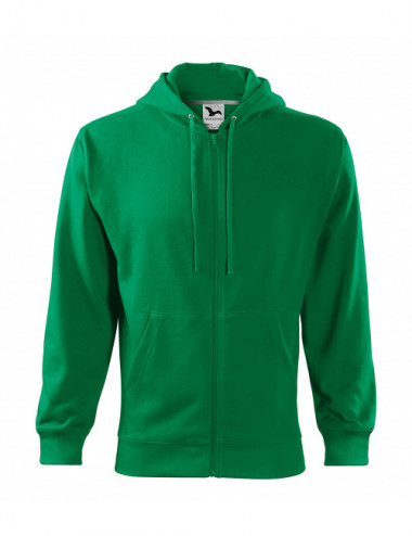 Men`s sweatshirt trendy zipper 410 grass green Adler Malfini