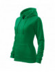 Women`s sweatshirt trendy zipper 411 grass green Adler Malfini