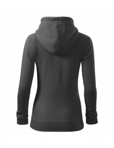 Women`s sweatshirt trendy zipper 411 steel Adler Malfini