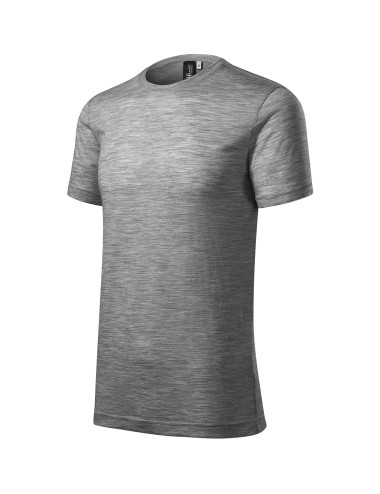 Adler MALFINIPREMIUM Herren T-Shirt Merino Rise 157 dunkelgrau meliert