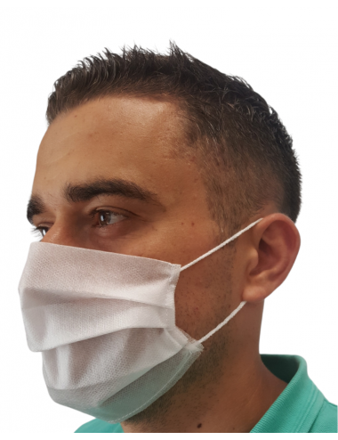 Disposable double-layer mask made of polypropylene, 10 pcs