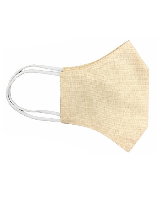 Mask, reusable men`s mask light beige with logo different colors print