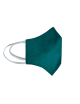 Maseczka bawełniana materiałowa profilowana z nadrukiem, zielona Maska