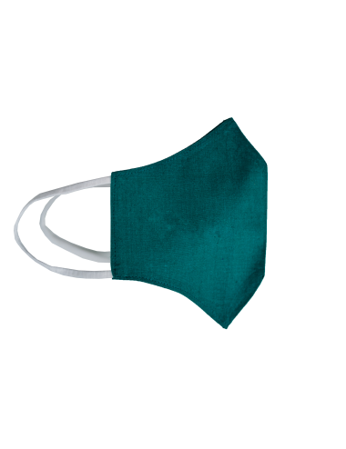 Konturierte Baumwollmaske für Herren, grün, mit Ihrem vollfarbigen Logo