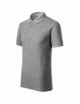 Men`s polo shirt cotton heavy 215 dark gray melange Adler Malfini