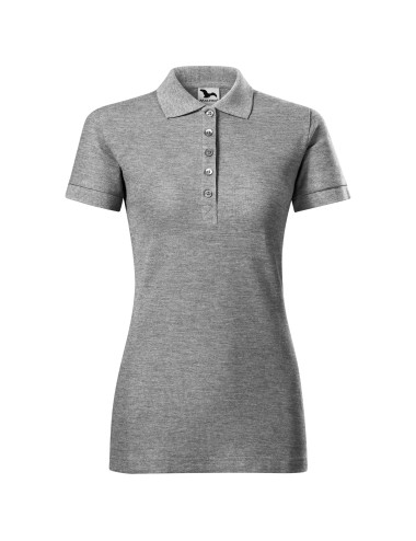 Koszulka polo damska cotton heavy 216 ciemnoszary melanż Adler Malfini