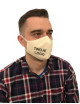 MEN`S PROFILED COTTON MASK LIGHT BEIGE WITH YOUR LOGO FULL COLOR