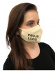 2Mask Women`s mask profiled cotton light beige with your logo full color