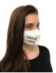 2Mask Women`s white cotton profiled mask with your full color logo