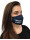 Women`s profiled navy blue cotton mask with your full color logo