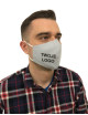 Mask A cotton profiled mask with a logo, an inscription, size gray