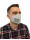 Gray cotton men`s face mask with your full color logo