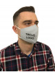 Gray cotton men`s face mask with your full color logo