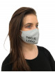 Konturierte Damen-Baumwollmaske, grau mit Ihrem vollfarbigen Logo
