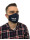 Mask Men`s profiled cotton navy blue with your logo full color mask
