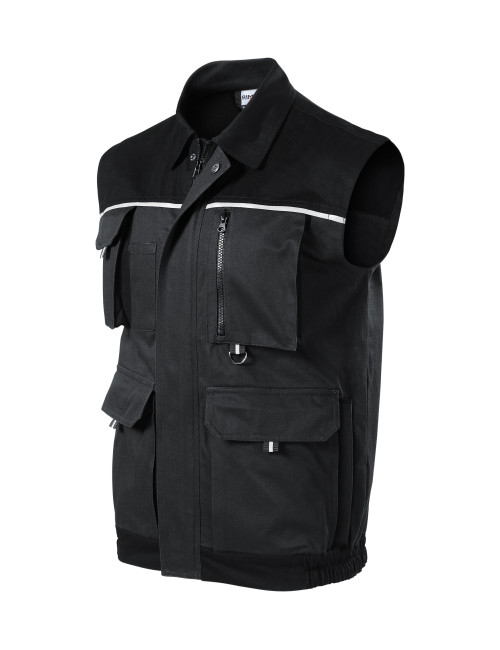 Men`s work vest woody w52 ebony gray Adler Rimeck