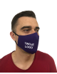 2Mask, Men`s profiled cotton violet mask with your full color logo