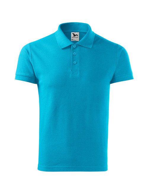 Koszulka polo męska cotton heavy 215 turkus Adler Malfini