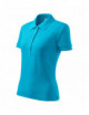 Ladies polo shirt cotton heavy 216 turquoise Adler Malfini