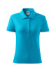 Ladies polo shirt cotton heavy 216 turquoise Adler Malfini