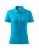 2Ladies polo shirt cotton heavy 216 turquoise Adler Malfini