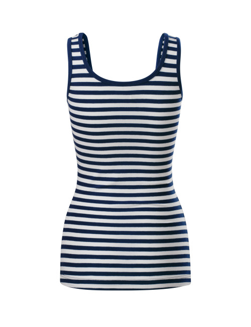 Adler MALFINI Top damski Sailor top 806 granatowy haft logo nadruk