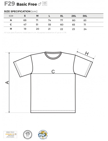 Basic Free F29 T-Shirt für Herren, marineblau von Adler Malfini