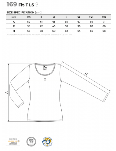 Damen-T-Shirt fit-t ls 169 weiß Adler Malfini