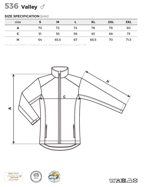 Adler MALFINI Softshell Herrenjacke Valley 536 Stahl-Logo-Stickerei