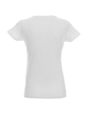 Schweres, schweres Damen-T-Shirt in Weiß ohne Etikett von Promostars