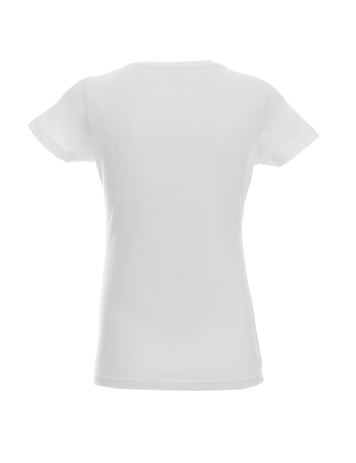 Promostars LADIES` HEAVY T-SHIRT Women`s WHITE NO LABELS embroidery print