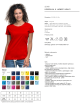 Promostars LADIES` HEAVY T-SHIRT Women`s RED logo print embroidery