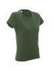 Promostars LADIES' HEAVY KOSZULKA Damska KHAKI nadruk DTF logo haft