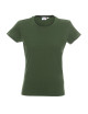Promostars LADIES' HEAVY KOSZULKA Damska KHAKI nadruk DTF logo haft