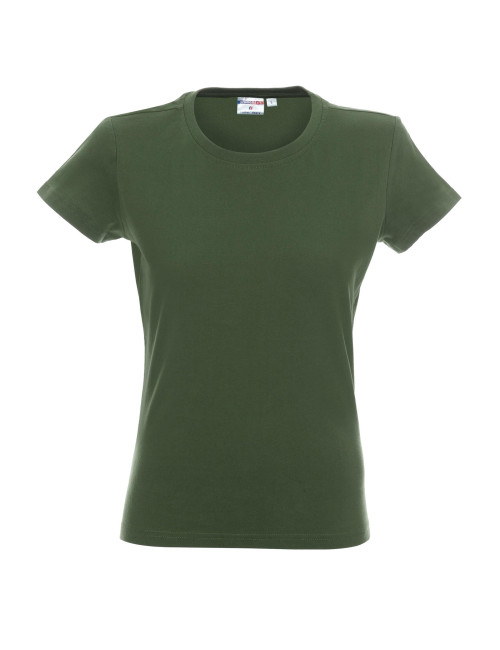 Promostars LADIES` HEAVY Damen-T-SHIRT KHAKI DTF-Druck-Logo-Stickerei