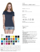 2Schweres Damen-T-Shirt aus Stahl und Blau meliert von Promostars