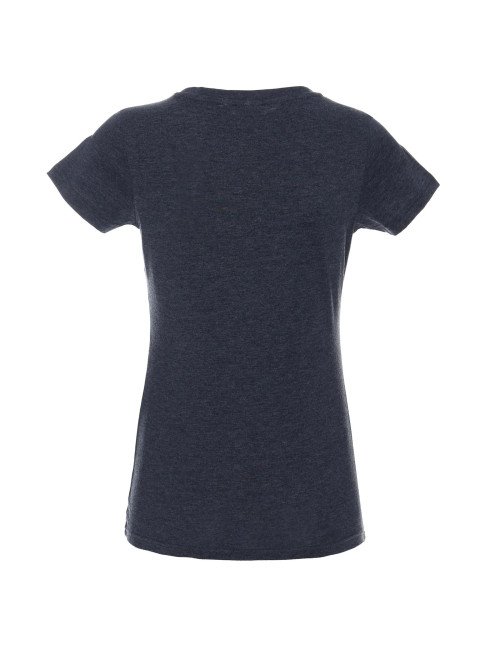 Promostars LADIES` HEAVY Damen T-SHIRT STEEL-BLUE MELANGE Logo