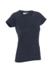 Promostars LADIES` HEAVY Damen T-SHIRT STEEL-BLUE MELANGE Logo