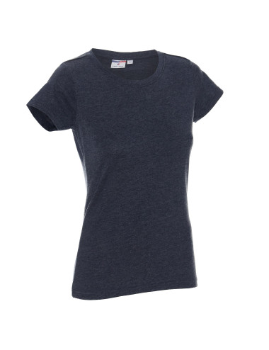 Schweres Damen-T-Shirt aus Stahl und Blau meliert von Promostars