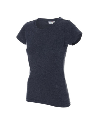 Schweres Damen-T-Shirt aus Stahl und Blau meliert von Promostars