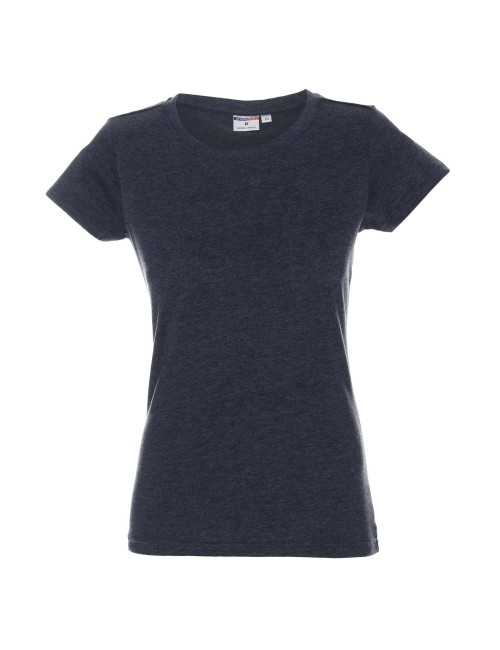 Promostars LADIES` HEAVY T-SHIRT Women`s STEEL &amp; BLUE MELANGE logo
