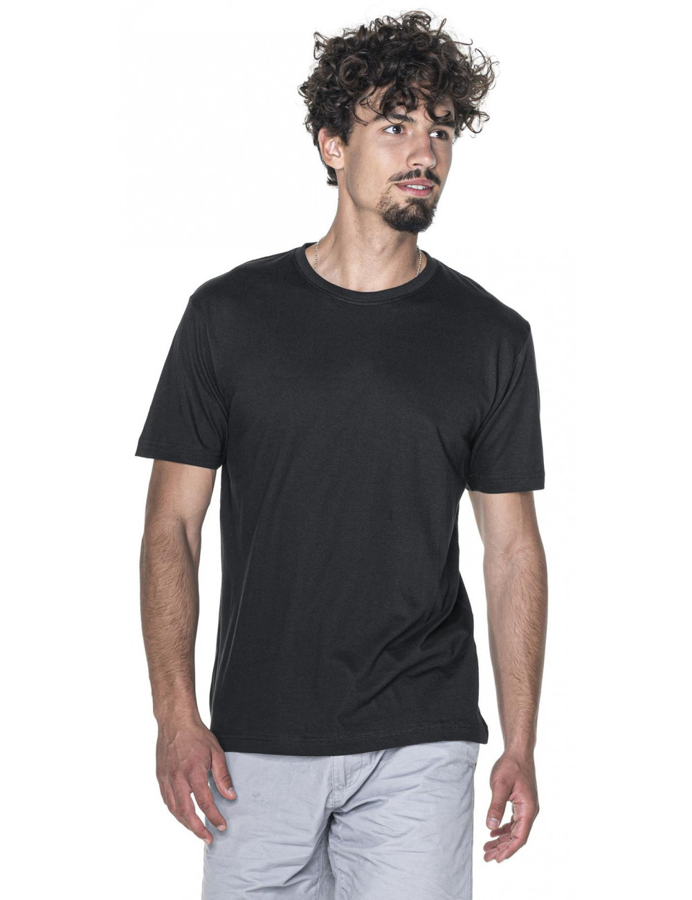Schweres Herren-T-Shirt 170, schwarz, ohne Promostars-Tag