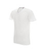 Promostars V-NECK T-SHIRT Men`s WHITE print embroidery silkscreen company logo