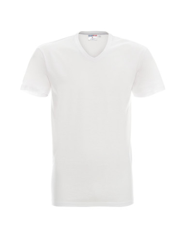 Herren-T-Shirt mit V-Ausschnitt, weiß, Promostars