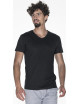 Promostars V-NECK Herren T-SHIRT SCHWARZ Aufdruck, Stickerei, Logo, Siebdruck